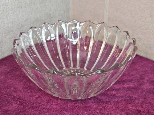 Vintage clear pressed glass - pressed,