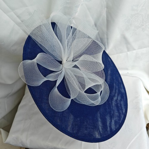 Royal blue white wide brim - royal,