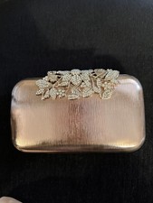 Quiz Rose Gold Clutch Bag with Chain Strap BNWT