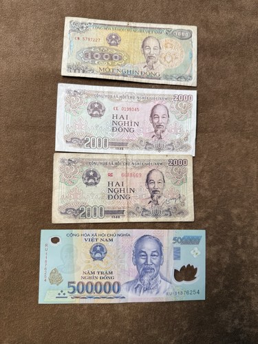 Banknotes from vietnam inc - 4x,