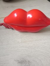 Retro red lips landline - red,