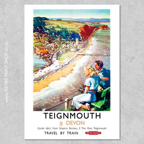 Teignmouth poster railway - teignmouth,