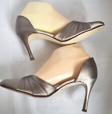 Rainbow Club High Heel Shoes Satin Oyster Colour Slip On Round Toe  Uk 5