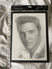 2 large Elvis drawings by Artist Jonathan Wood