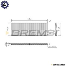 FILTER CABIN AIR FC1532 FOR IRMSCHER OPEL TIGRA CORSA/Hatchback/Van CALIBRA 1.6L
