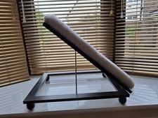 Lounge or bedroom wooden framed height adjustable footstool