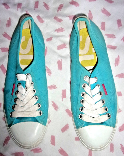 Superdry turquoise lace up - lace,