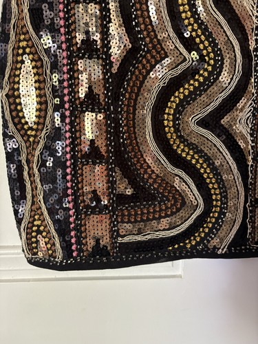 Gold sequin and bead mini - sequin,