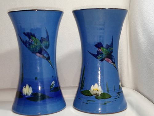 Pair vintage hand - pair, painted