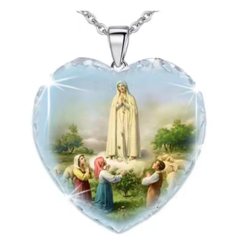 Silver dome set lady fatima - lady,