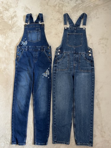 Girls denim dungarees - girls, bundle