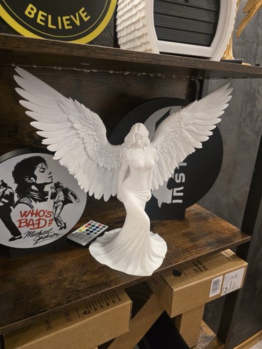 Elegant winged angel - angel, statue