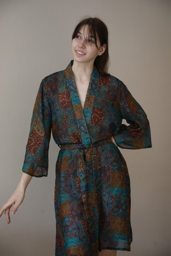 Pure silk midi kimono - midi,