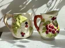 2 Shorter and Sons Jug/Pitchers, handpainted in Berries design
