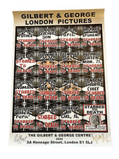 Gilbert & George signed Stabbed to Death London Pictures poster