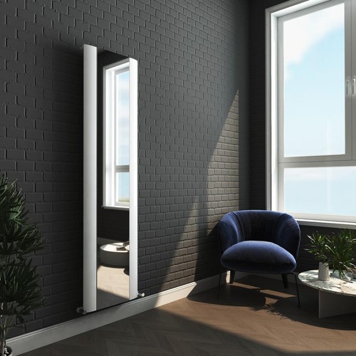 Aluminium mirrored radiator - aluminium,