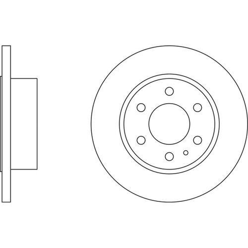 Brake discs solid - 2x,