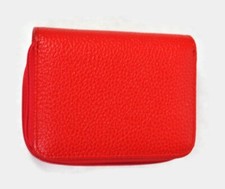 New Red Grain Leather Small Purse Wallet – Compact and Stylish