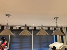 CHROME POOL/ SNOOKER TABLE LUXURY LIGHTING & LIGHT SHADES CHANDELIER KITCHEN