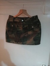 mod inspired mini camouflage skirt