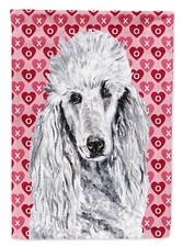 White Standard Poodle Hearts
