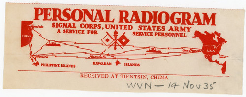 1935 personal radiogram - 1935,