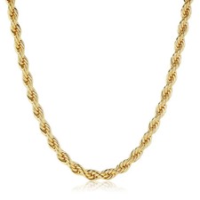 8mm Gold Rope Chain Necklace