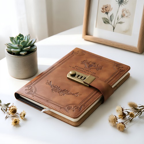 Leather password journal - a5,