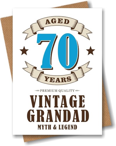 Grandad 70th birthday card - grandad,