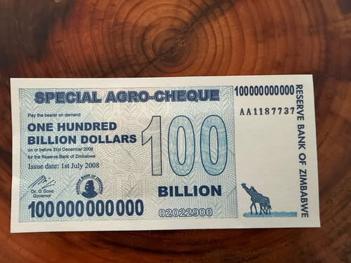 Unc zimbabwe one hundred - unc-zimbabwe,