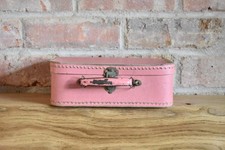 Vintage Small Pink Carry Case Storage Childs Toy Dressing Table Storage Riser (K