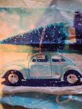 Volkswagen Beetle Coming Home Single Duvet Cover VW Beetle Christmas Tree Bedset