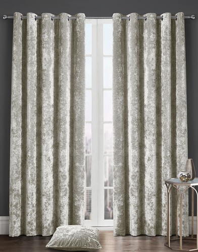 Crushed velvet curtains - velvet,