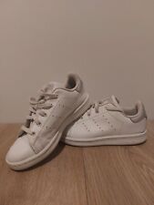 Adidas Stan Smith Girls White Trianers Size UK 12k EU 30.5