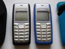 Nokia 1110i - 2 Unlocked Mobile Phones - Black & Blue -No Batteries or Leads. 