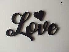 SMALL Wooden Love sign 20cm With Heart Home Decor Plaque Craft Art