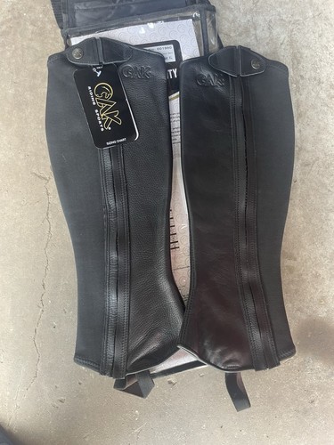 Leather half chaps - leather, gaitors