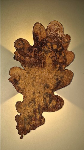 Oak leaf wall light rustic - wall,