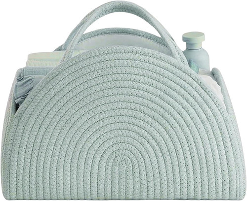 Nappy caddy cotton woven - nappy, rope