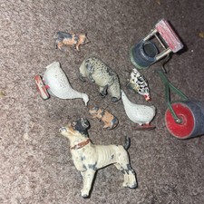 9x ANTIQUE MINIATURE DOG hen