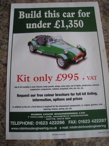 Robin hood engineering ltd kit - robin,