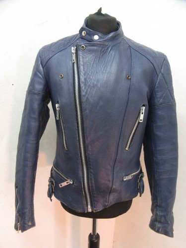 Vintage blue leather - 70's,