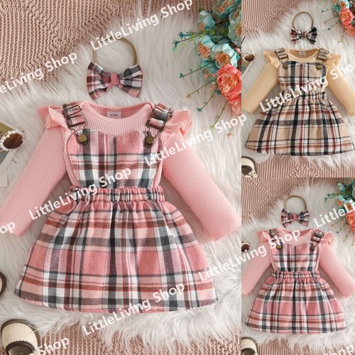 3pcs newborn baby girls ribbed - newborn,