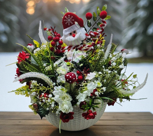 Christmas hanging basket - christmas,