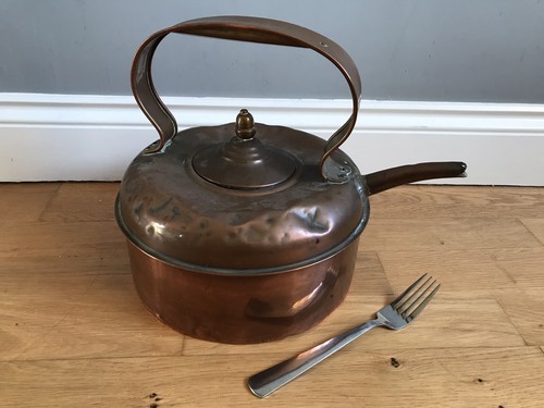 Large copper kettle old and - large,