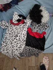 Cruella de Ville and Dalmation Costume Fancy Dress