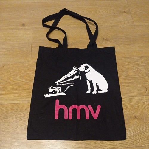 Hmv music shop cotton black - music,
