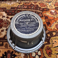 Vintage 1960s Goodmans Audiom 51 Grey Silver 15w 15ohms 12" Speaker Driver