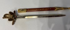 Intricate Vintage Letter Opener In The Form Of A Spanish Sword Cutlass 7” Long