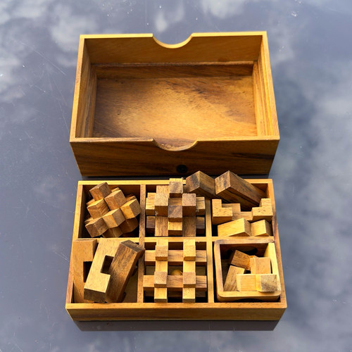 Vintage wooden brain teaser - vintage,